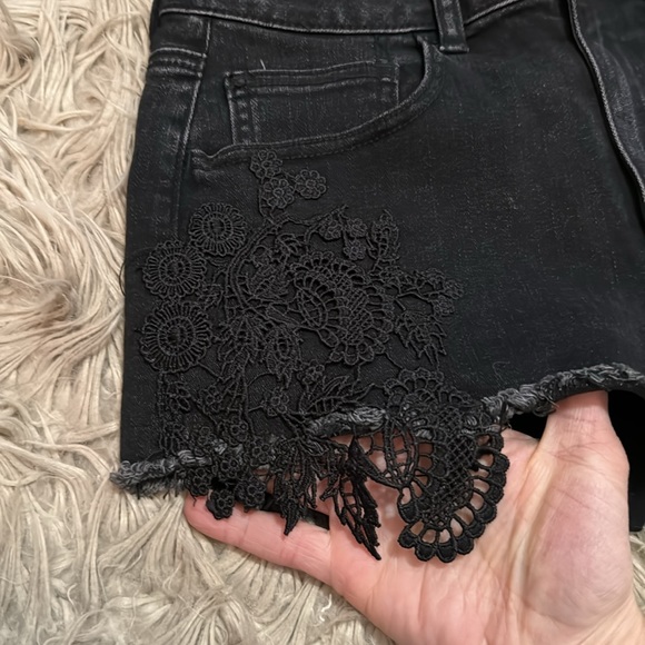 AE Hi Rise Shortie-Super Super Stretch-Black with Lace Embellishment-6-73 Cotton - Picture 11 of 14